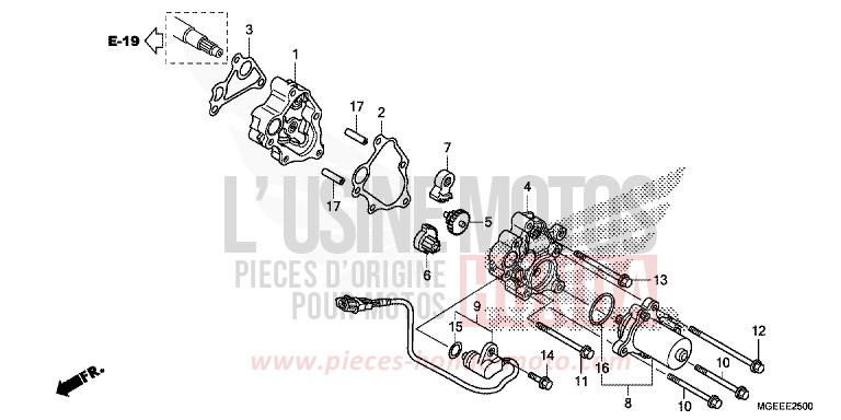 REDUCTION GEAR for VFR1200F PEARL GLARE WHITE (NHB53) from 2015