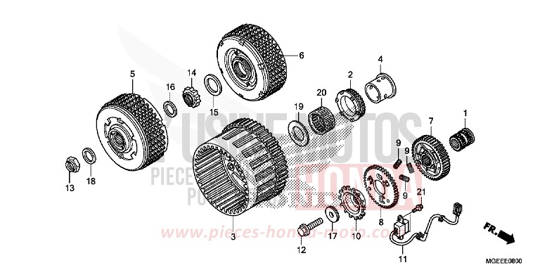 CLUTCH (VFR1200FD) for VFR1200F CANDY PROMINENCE RED (R342) from 2015