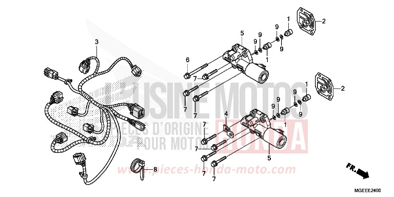 LINEAR SOLENOID for VFR1200F CANDY PROMINENCE RED (R342) from 2015