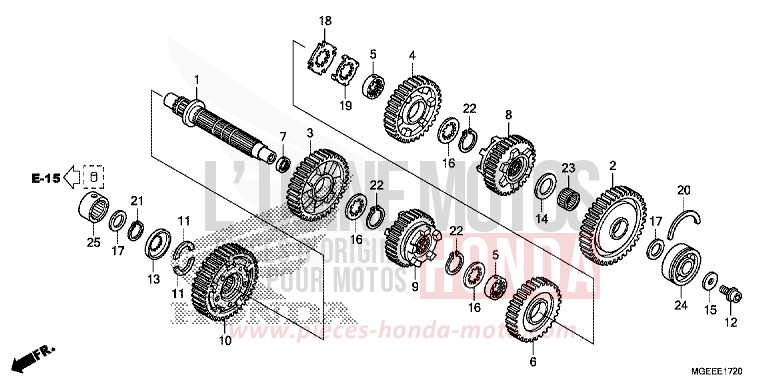 TRANSMISSION (VFR1200FD) (COUNTERSHAFT) for VFR1200F TITANIUM BLADE METALLIC (YR316) from 2015