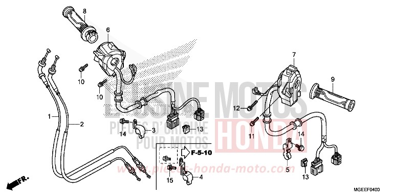 SWITCH/CABLE (VFR1200FD) for VFR1200F TITANIUM BLADE METALLIC (YR316) from 2015