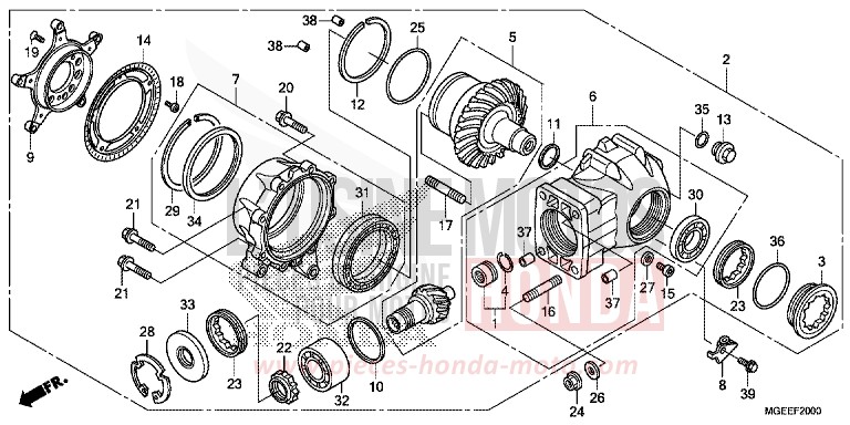 FINAL DRIVEN GEAR for VFR1200F TITANIUM BLADE METALLIC (YR316) from 2015
