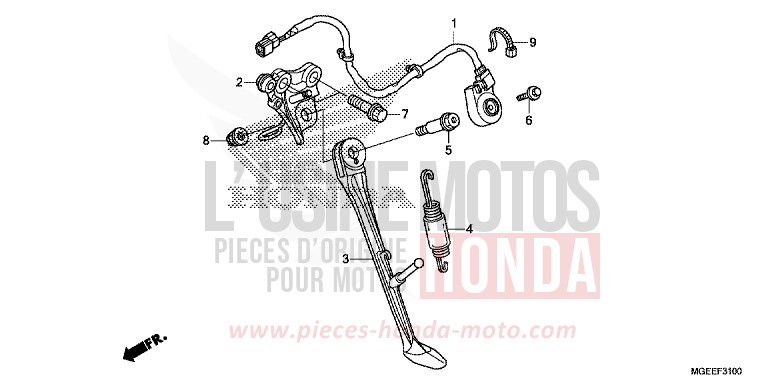 STAND for VFR1200F TITANIUM BLADE METALLIC (YR316) from 2015