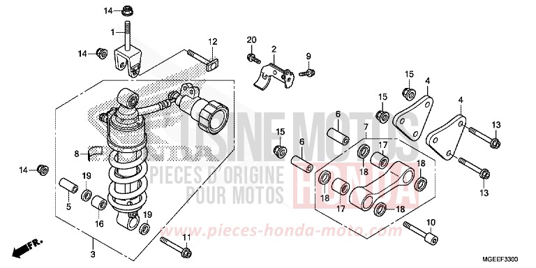 REAR CUSHION for VFR1200F TITANIUM BLADE METALLIC (YR316) from 2015