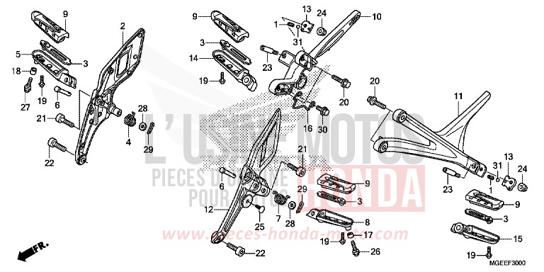 STEP for VFR1200F CANDY PROMINENCE RED (R342) from 2015