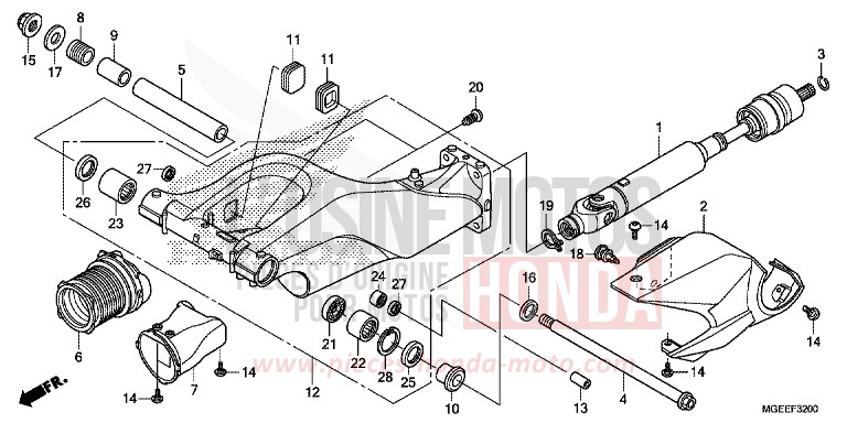 FORCELLONE per VFR1200F CANDY PROMINENCE RED (R342) del 2015