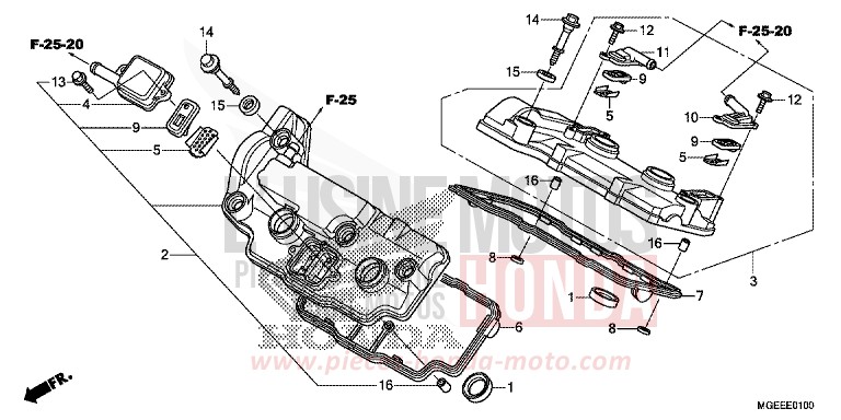 CYLINDER HEAD COVER for VFR1200F TITANIUM BLADE METALLIC (YR316) from 2015