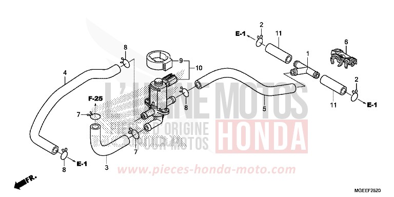 AIR INJECTION CONTROL VALVE for VFR1200F TITANIUM BLADE METALLIC (YR316) from 2015