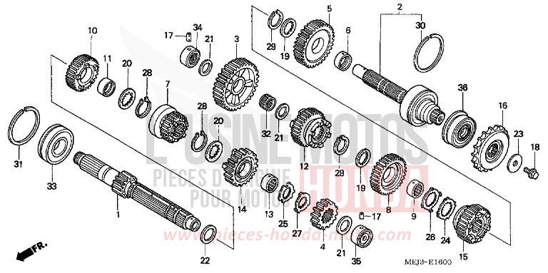TRANSMISSION for CB1300 DARKNESS BLACK METALLIC (NH463) from 2005