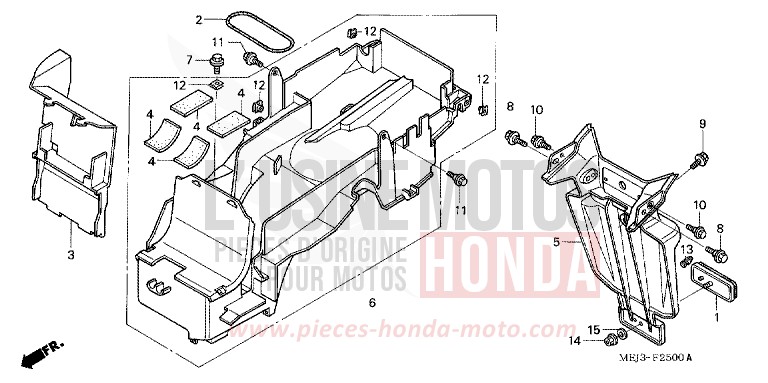 REAR FENDER (CB1300/F/F1/S) for CB1300 PEARL HERON BLUE (PB332) from 2005