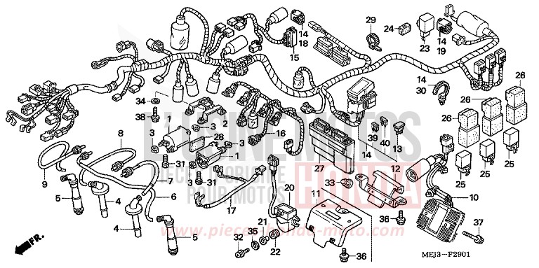 WIRE HARNESS/IGNITION COIL (CB1300/A) for CB1300 PEARL HERON BLUE (PB332) from 2005