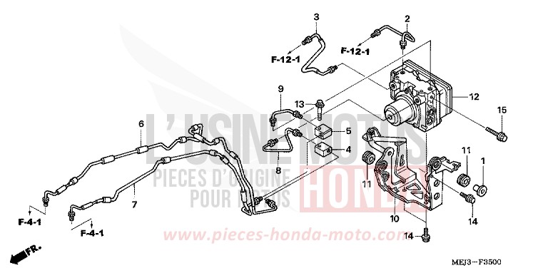 ABS MODULATOR for CB1300 PEARL HERON BLUE (PB332) from 2005