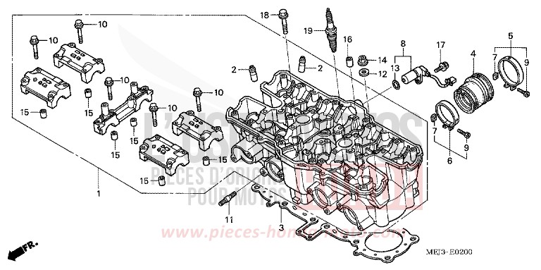 CYLINDER HEAD for CB1300 PEARL FADELESS WHITE (NH341) from 2003