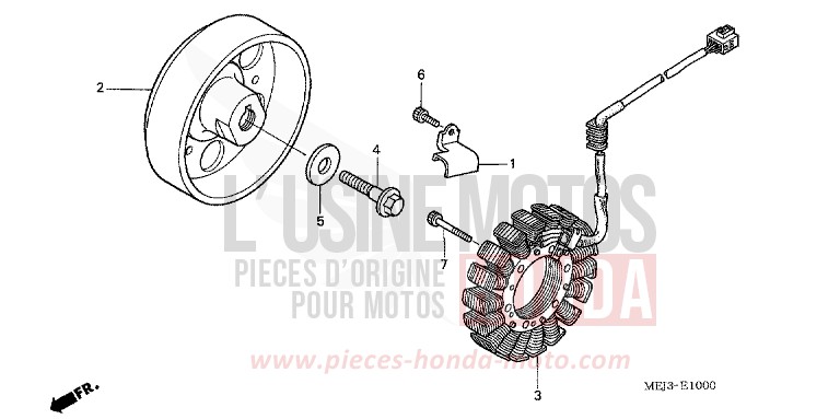 GENERATOR for CB1300 PEARL FADELESS WHITE (NH341) from 2003