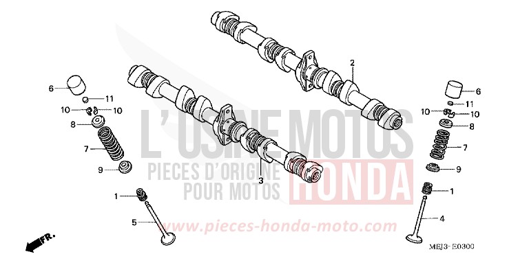 CAMSHAFT/VALVE for CB1300 FORCE SILVER METALLIC (NH411) from 2003
