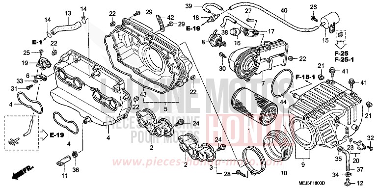 LUFTFILTER for CB1300 FORCE SILVER METALLIC (NH411) from 2003