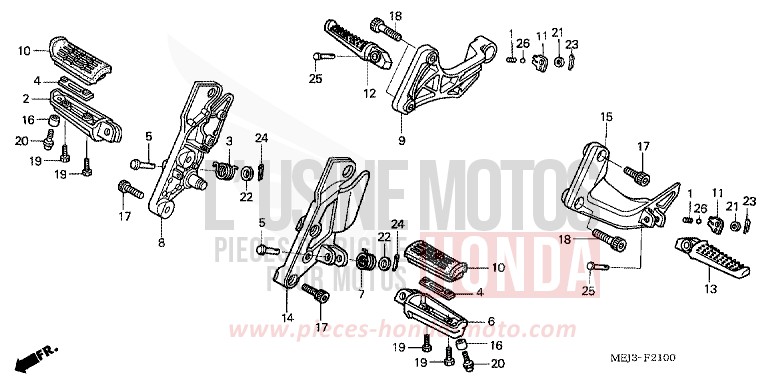 STEP for CB1300 FORCE SILVER METALLIC (NH411) from 2003