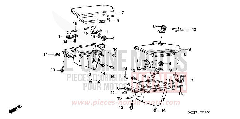 COWL POCKET for CB1300S DARKNESS BLACK METALLIC (NH463) from 2005