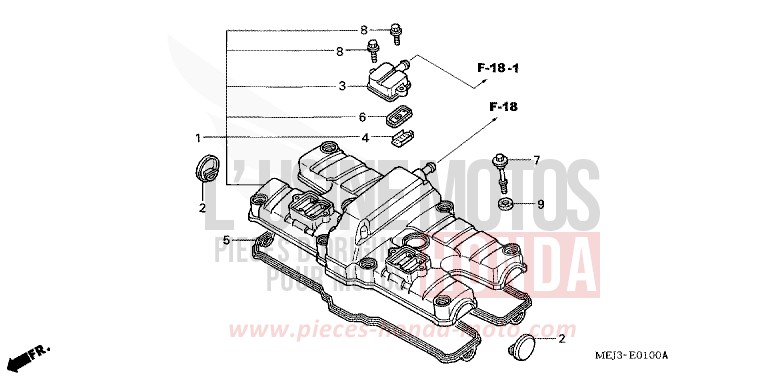 CYLINDER HEAD COVER for CB1300S PEARL FADELESS WHITE (NH341K) from 2005