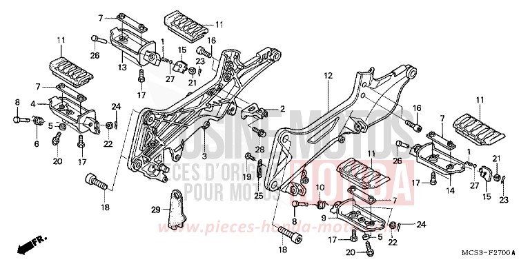 STEP for ST1300 AMAZONA GREEN METALLIC (BG125) from 2002