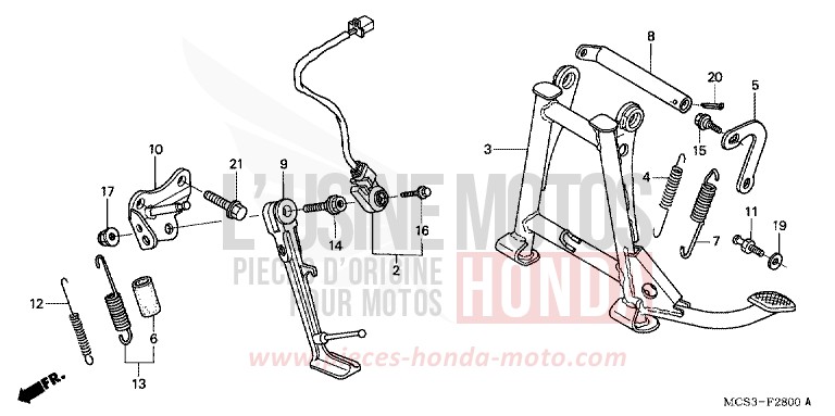 STAND for ST1300 CANDY AMBASSADOR RED (R275) from 2002