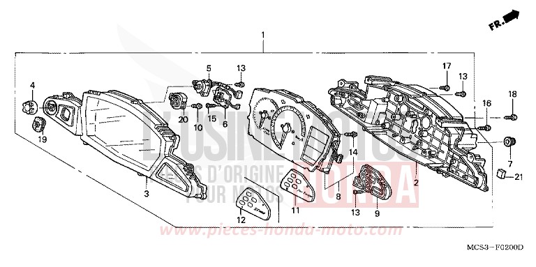 METER for ST1300 TOWER SILVER METALLIC (NH478) from 2002