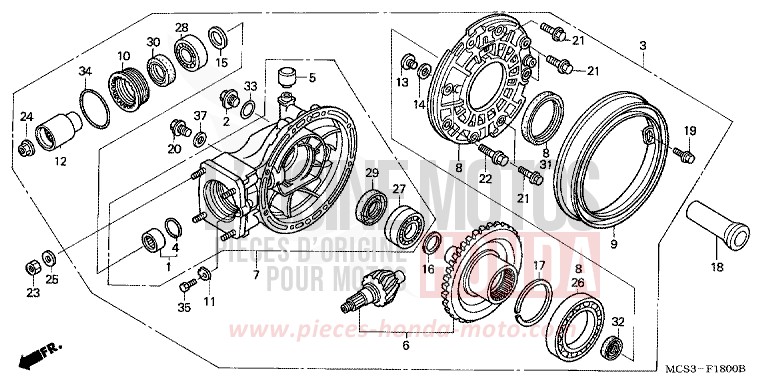 FINAL DRIVEN GEAR (ST1300) for ST1300 PEARL CORONADO BLUE (PB255) from 2004