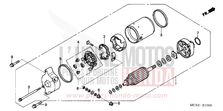 STARTING MOTOR for ST1300 ACHILLES BLACK METALLIC-U (NH124) from 2006
