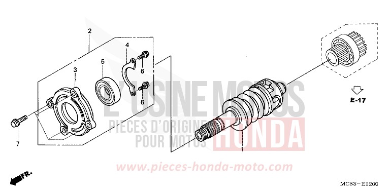 PRIMARY SHAFT for ST1300 CANDY GRACEFUL RED-U (R151) from 2006
