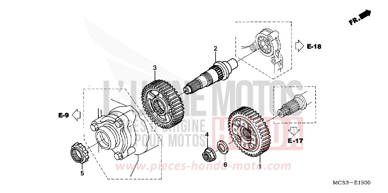 FINAL GEAR for ST1300 DIGITAL SILVER METALLIC (NHA30) from 2006