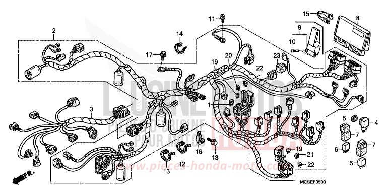 WIRE HARNESS (ST1300) for ST1300 DIGITAL SILVER METALLIC (NHA30) from 2008