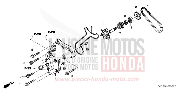 WATER PUMP for ST1300 AMAZONA GREEN METALLIC (BG125) from 2002