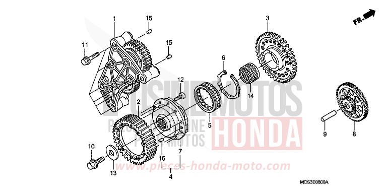 STARTING CLUTCH for ST1300 AMAZONA GREEN METALLIC (BG125) from 2002