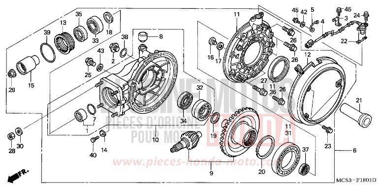 FINAL DRIVEN GEAR (ST1300A) for ST1300 AMAZONA GREEN METALLIC (BG125) from 2002