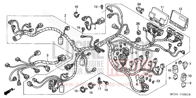 WIRE HARNESS (ST1300A) for ST1300 AMAZONA GREEN METALLIC (BG125) from 2002