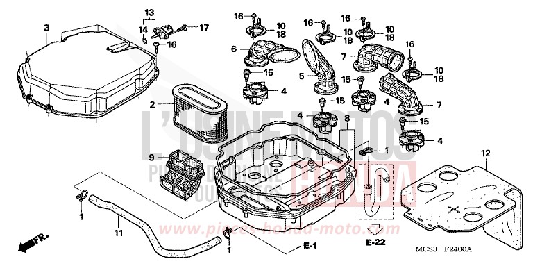 AIR CLEANER for ST1300 DIGITAL SILVER METALLIC (NHA30) from 2004
