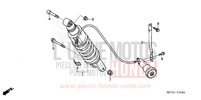 REAR CUSHION for ST1300 PEARL CORONADO BLUE (PB255) from 2004