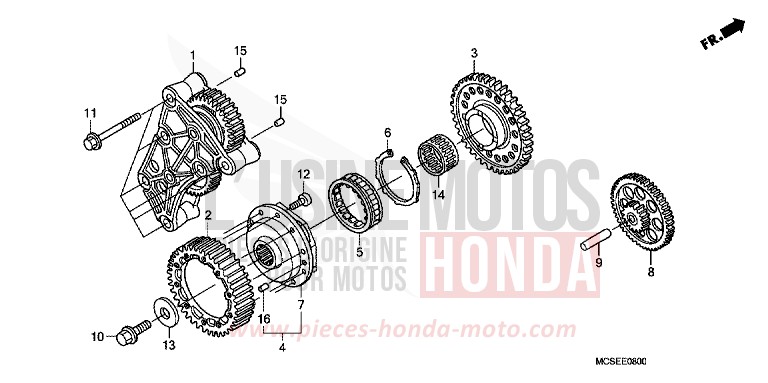 STARTING CLUTCH for ST1300 CANDY GLORY RED-U (R101) from 2008