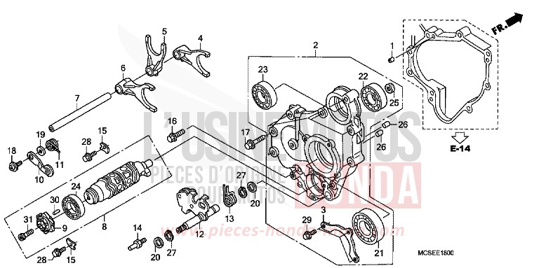 GEARSHIFT DRUM for ST1300 CANDY GLORY RED-U (R101) from 2008