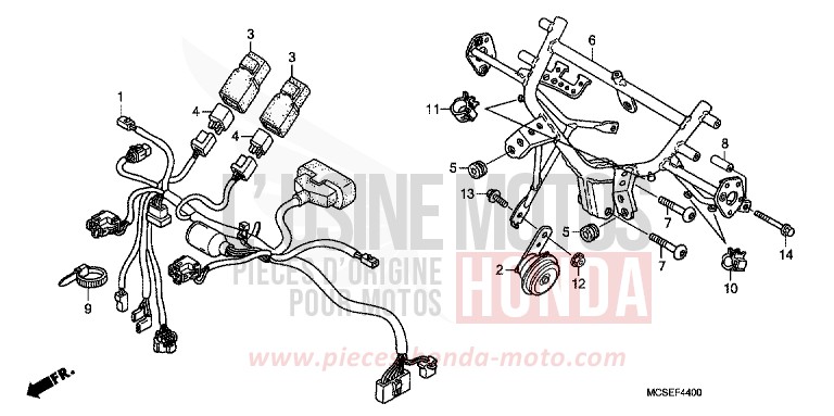 COWL STAY for ST1300 DIGITAL SILVER METALLIC (NHA30) from 2008
