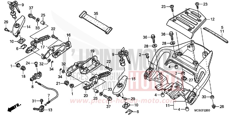 GRAB RAIL for ST1300 SHASTA WHITE (NH138) from 2008