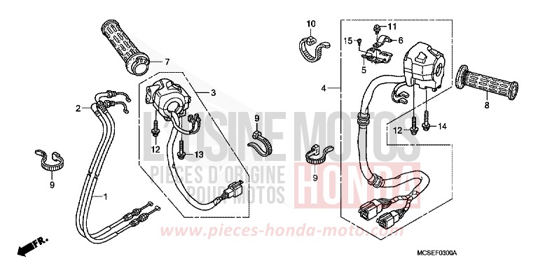 SWITCH/CABLE for ST1300 DIGITAL SILVER METALLIC (NHA30) from 2009