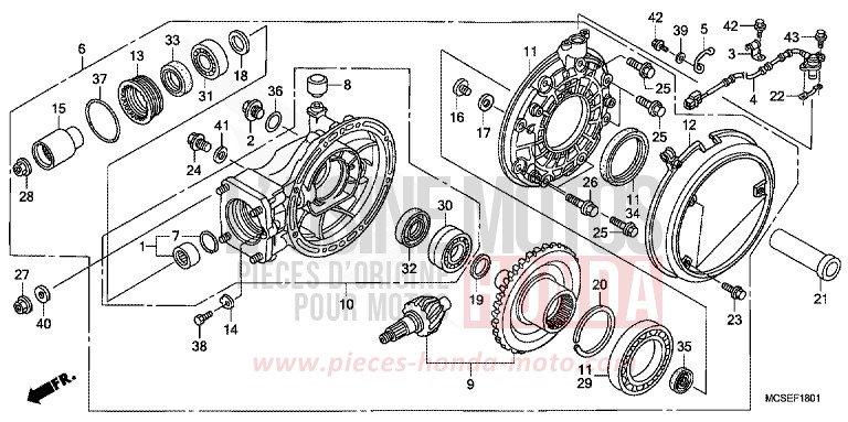 FINAL DRIVEN GEAR (ST1300A) for ST1300 DIGITAL SILVER METALLIC (NHA30) from 2009