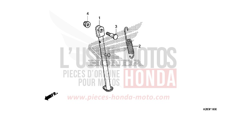 SIDE STAND for CRF125F EXTREME RED (R292) from 2014