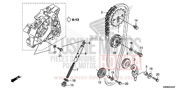 CAM CHAIN/TENSIONER for CRF125F EXTREME RED (R292) from 2019