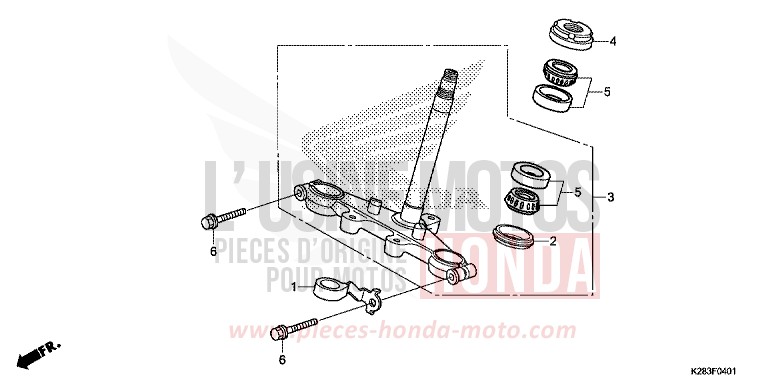 STEERING STEM (CRF125F/FB K) for CRF125F EXTREME RED (R292) from 2019