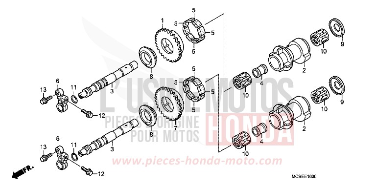 ALBERO BILANCIERE per ST1300 CANDY GLORY RED-U (R101A) del 2014