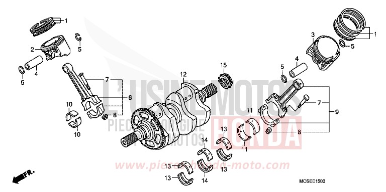 CRANKSHAFT/PISTON for ST1300 DIGITAL SILVER METALLIC (NHA30) from 2014