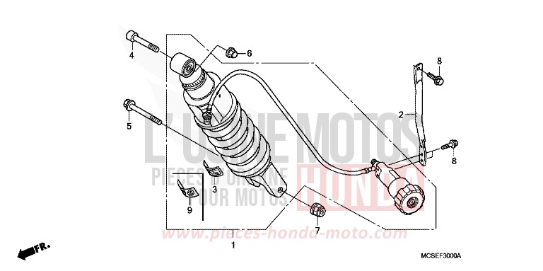 REAR CUSHION for ST1300 DIGITAL SILVER METALLIC (NHA30) from 2014