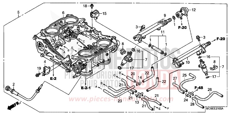 THROTTLE BODY (ASSY.) for ST1300 DIGITAL SILVER METALLIC (NHA30A) from 2014